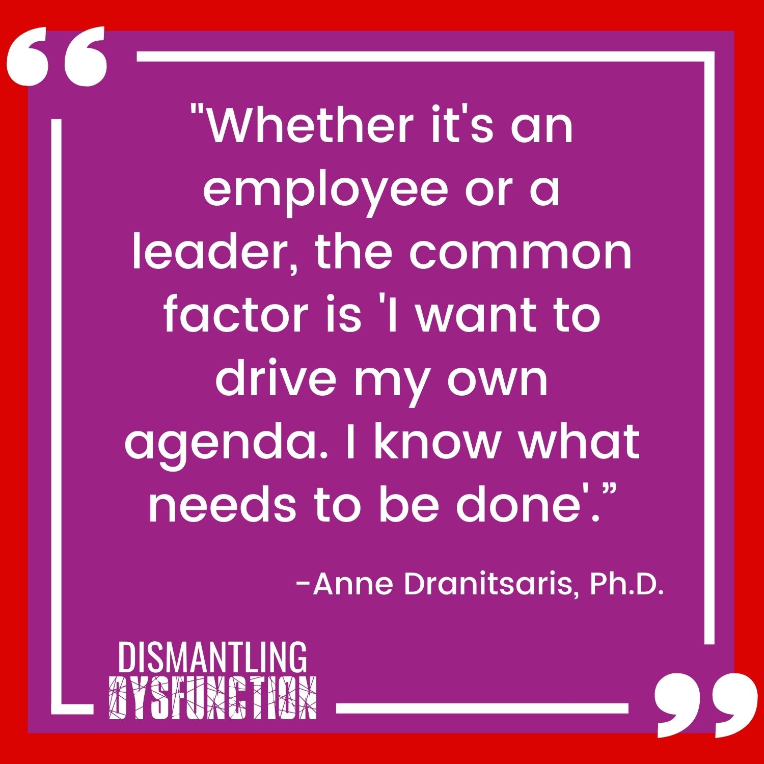 Anne's quote about narcissistic leadership 1
