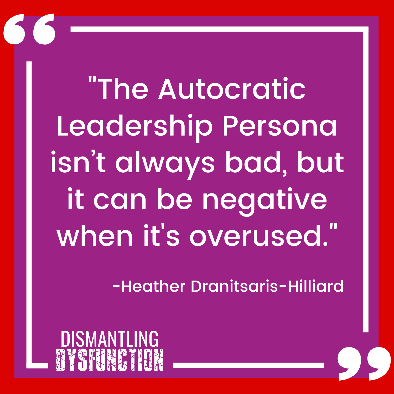 "Deciding to compensate for poor performance instead of managing it is an act of self- disempowerment."